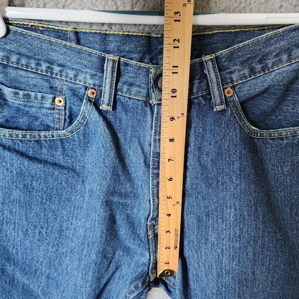 Levi's 505 Blue Denim Classic‎ Straight Leg Jeans Size 33 x 30 100% Cotton